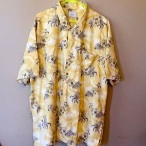 Men’s Hawaiian shirt Yellow XXL.